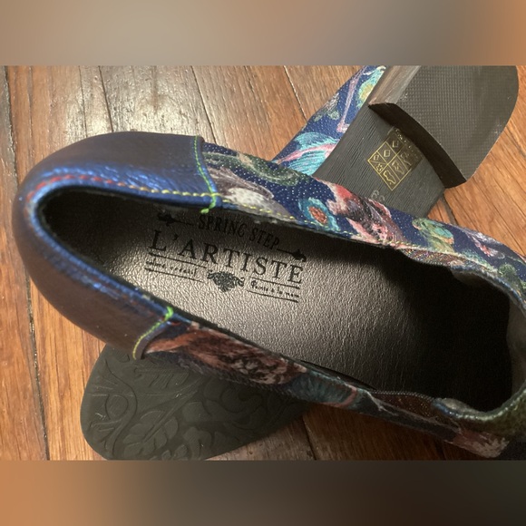 Spring Step L'Artiste Slip On Navy Printed Loafer - Picture 7 of 7
